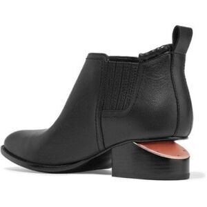 Alexander Wang | Kori Black Leather Ankle Boots Booties